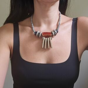 Chunky bohemian necklace | Ethnic inspired necklace | Statement jewelry
